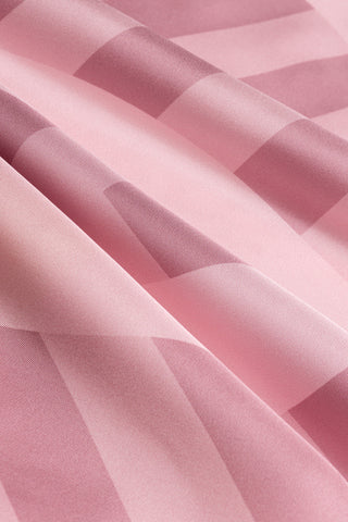 Çizgi Noor Pembe Tivil İpek Eşarp 90x90