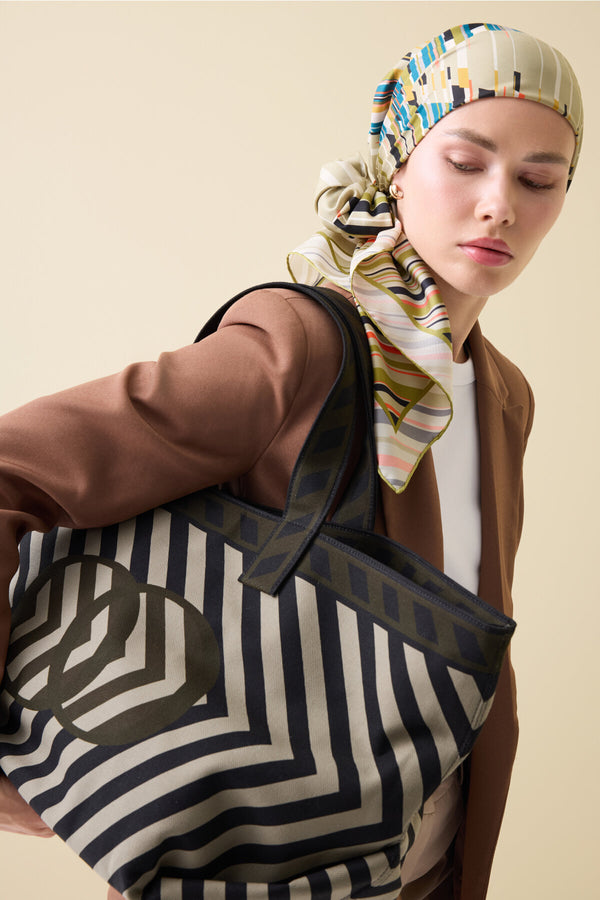 Çizgi Noor Khaki Bag