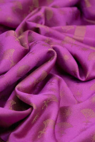 Karanfil Monogram Mor İpek Şal 70x200