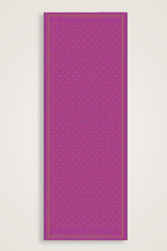 Karanfil Monogram Mor İpek Şal 70x200