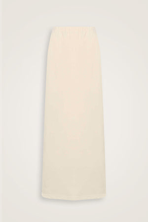 Three Yarn White Plain Skirt