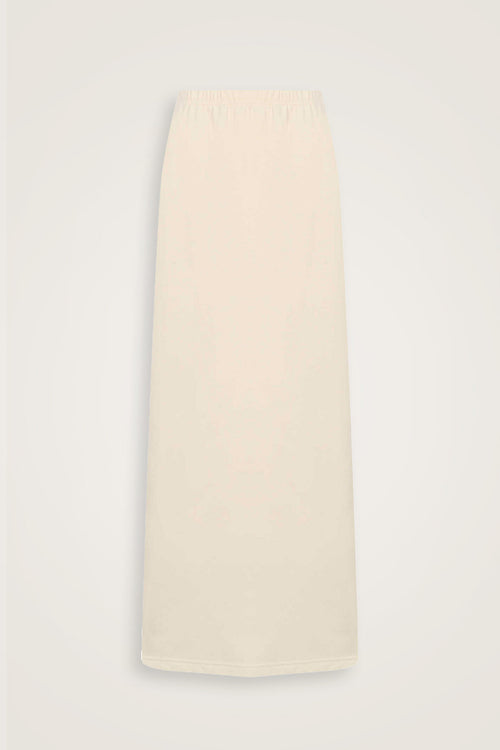 Three Yarn White Plain Skirt