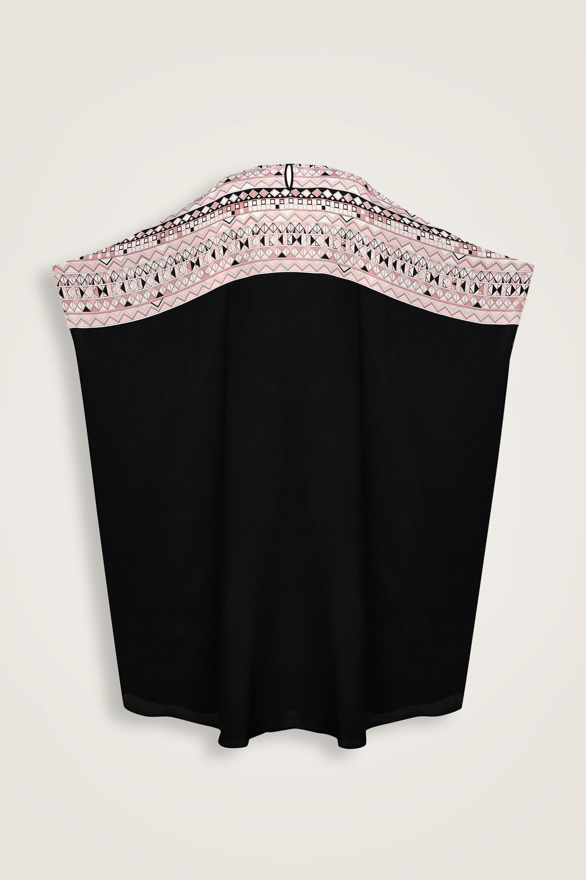 İmannoor x Rawdah Ahtapot Siyah-Pembe Krep İpek Kaftan