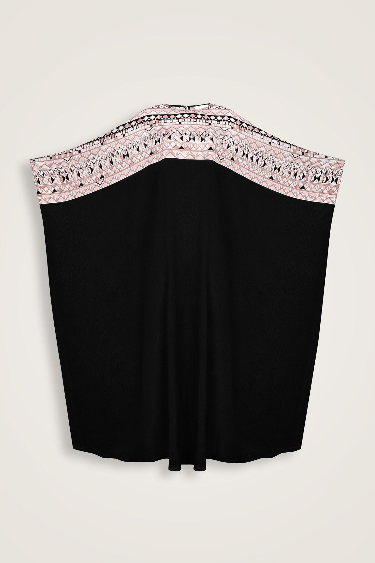 İmannoor x Rawdah Ahtapot Siyah-Pembe Krep İpek Kaftan