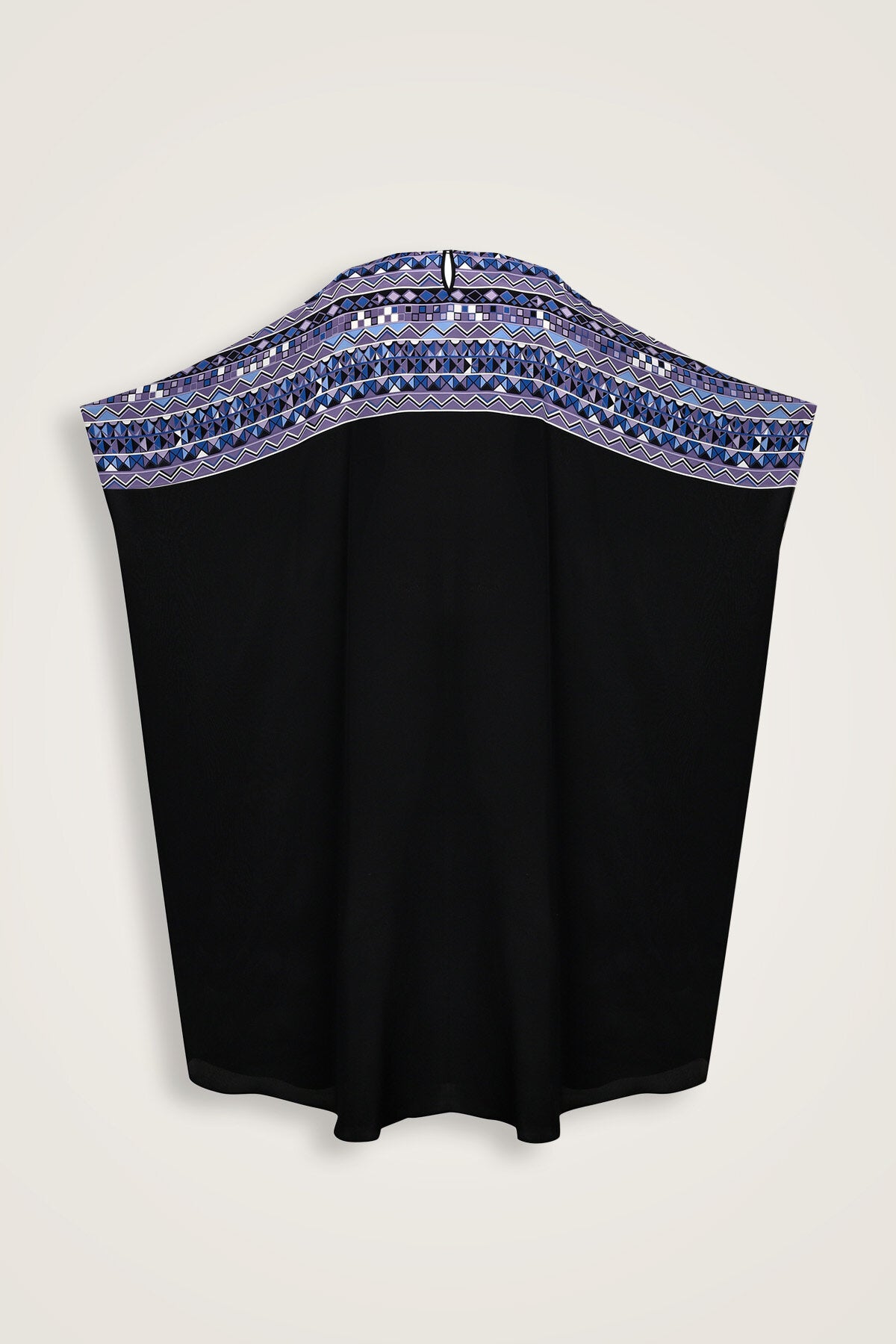 İmannoor x Rawdah Ahtapot Siyah-Saks Krep İpek Kaftan