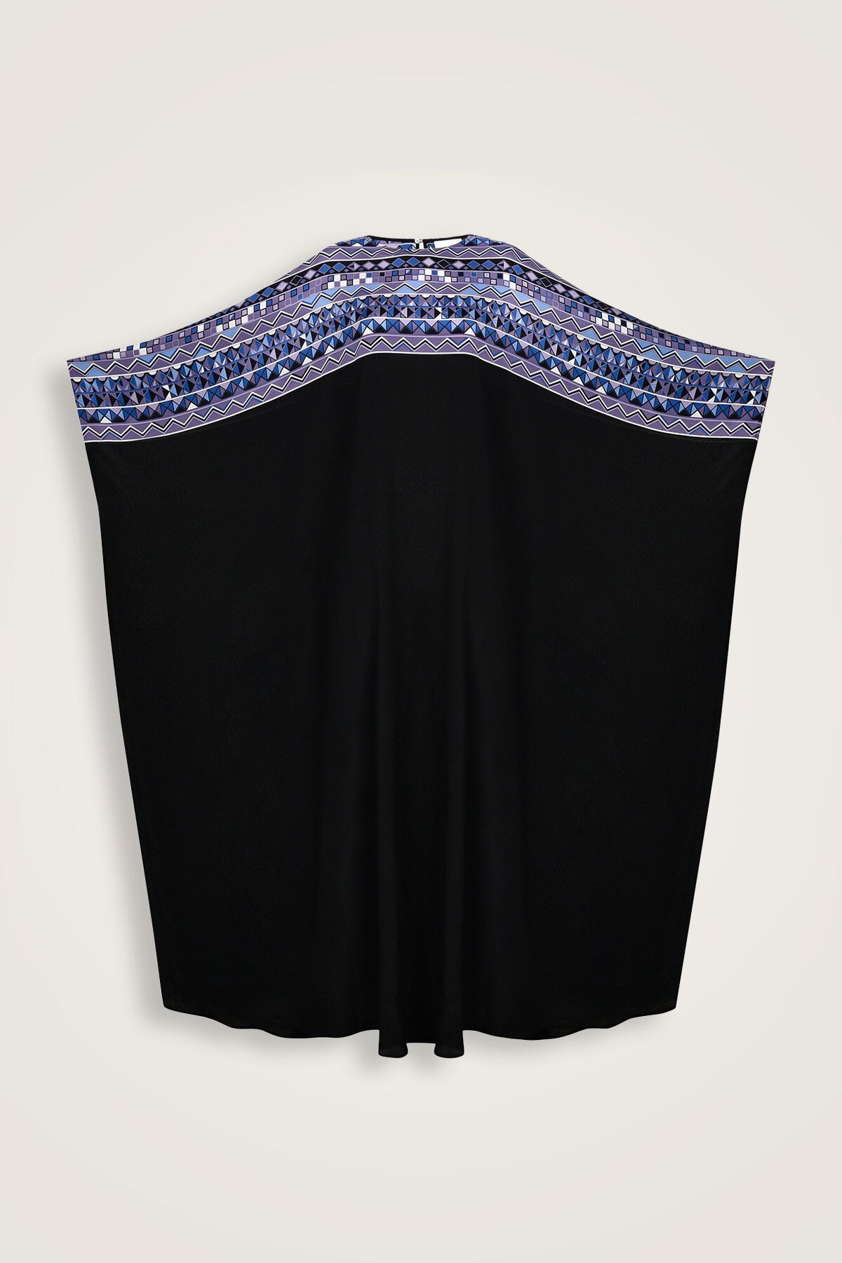 İmannoor x Rawdah Ahtapot Siyah-Saks Krep İpek Kaftan