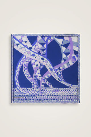 İmannoor x Rawdah Ahtapot Saks İpek Büyük Eşarp 110x110