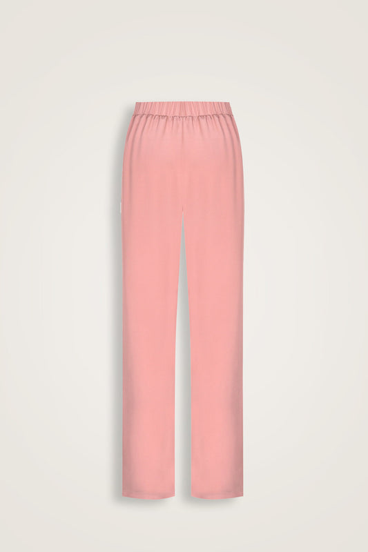 İmannoor x Rawdah Degrade Otrişli Pembe İpek Kısa Kimono Pantolon