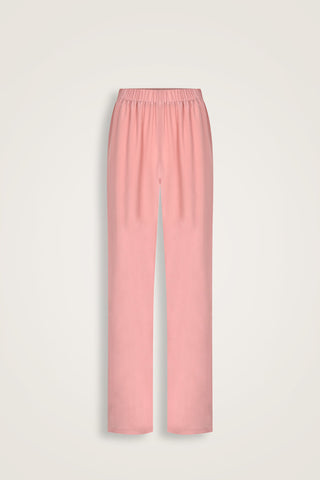 İmannoor x Rawdah Degrade Otrişli Pembe İpek Kısa Kimono Pantolon