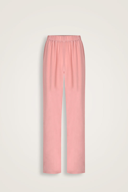 İmannoor x Rawdah Degrade Otrişli Pembe İpek Kısa Kimono Pantolon