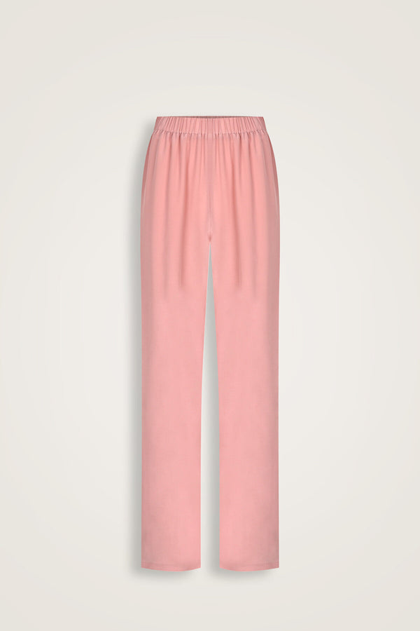 Imannoor x Rawdah Gradient Textured Pink Silk Short Kimono Pants