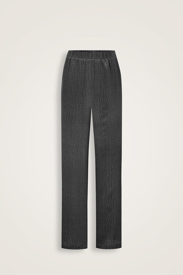Imannoor x Rawdah Gradient Textured Black Silk Short Kimono Pants