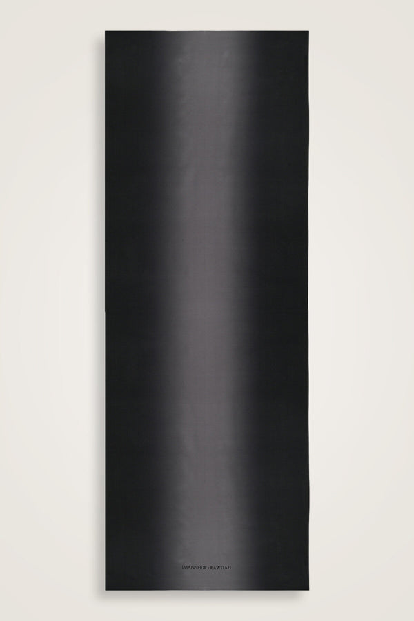 Imannoor x Rawdah Gradient Black Crepe Silk Shawl 70x210