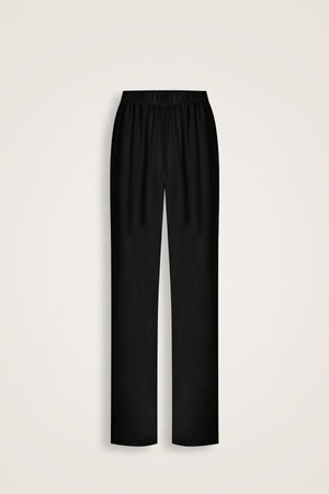 Imannoor x Rawdah Plain Black Silk Trousers