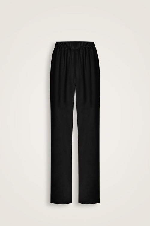 Imannoor x Rawdah Plain Black Silk Trousers