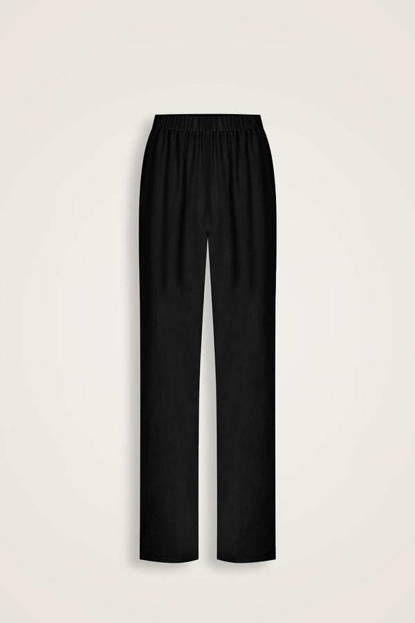 Imannoor x Rawdah Plain Black Silk Trousers