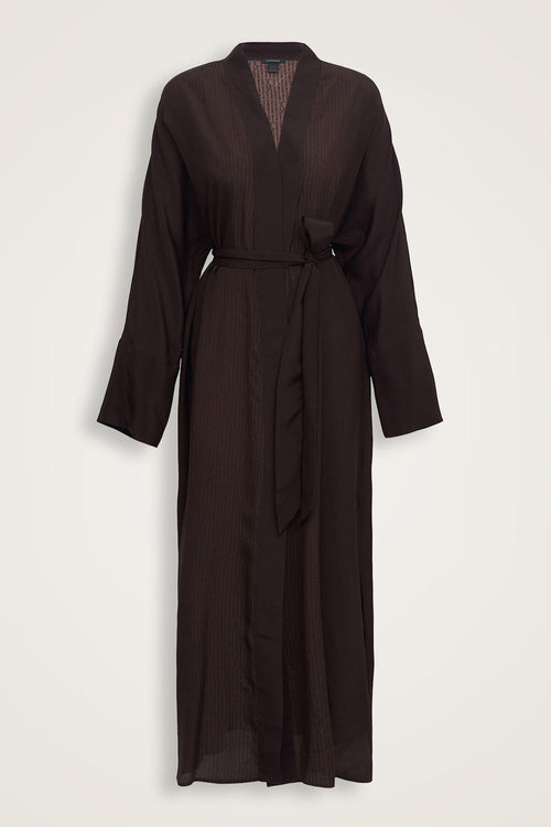 İmannoor x Rawdah Monogram Gradient Brown Silk Kimono