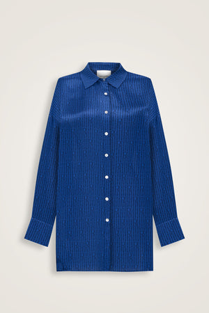 İmannoor x Rawdah Monogram Gradient Sax Silk Shirt
