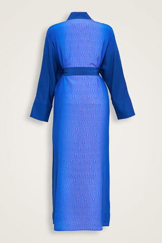 İmannoor x Rawdah Monogram Degrade Saks İpek Kimono
