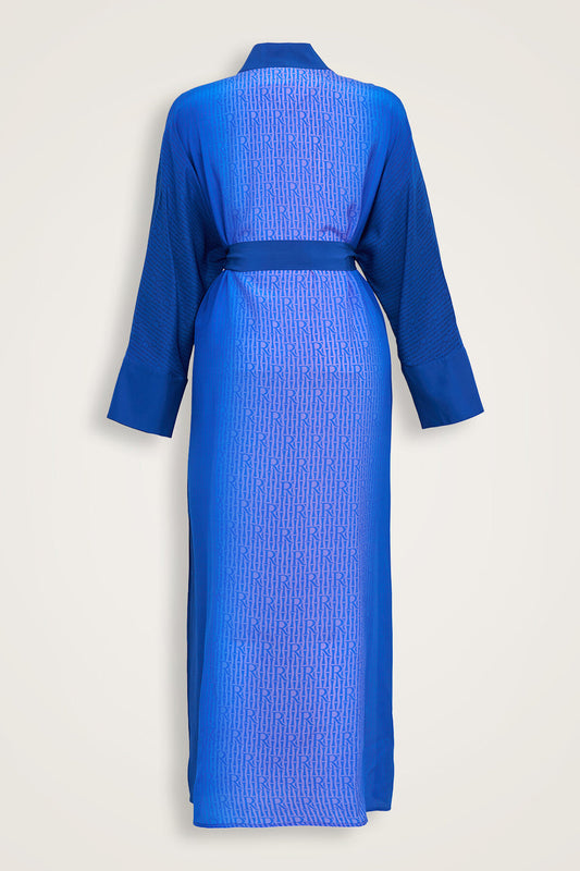 İmannoor x Rawdah Monogram Degrade Saks İpek Kimono