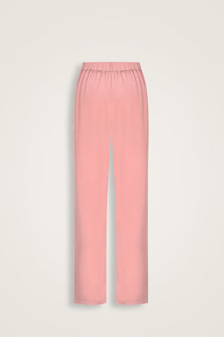 İmannoor x Rawdah Monogram Pembe İpek Pantolon