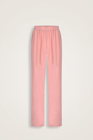 İmannoor x Rawdah Monogram Pembe İpek Pantolon