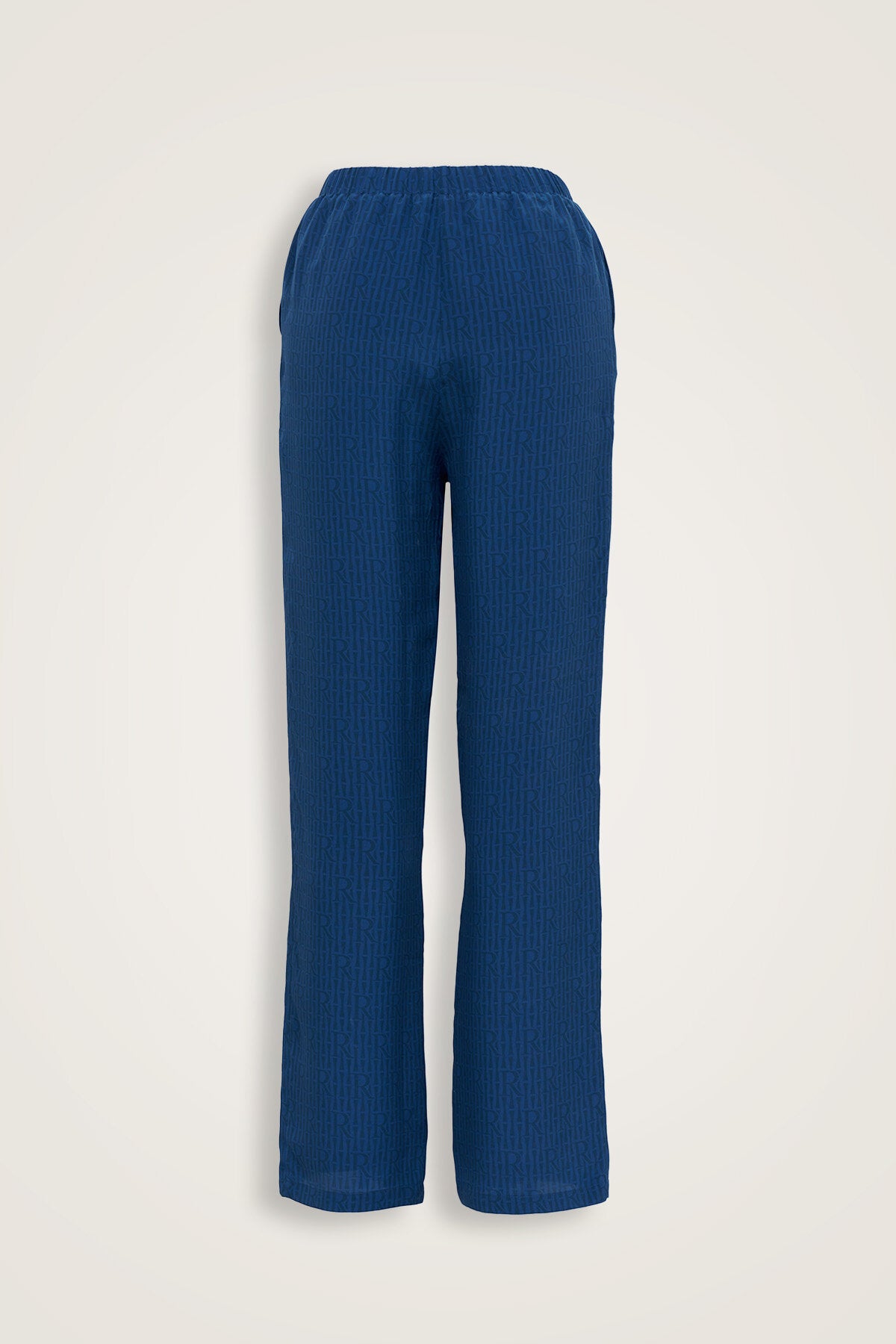 İmannoor x Rawdah Monogram Saks İpek Pantolon