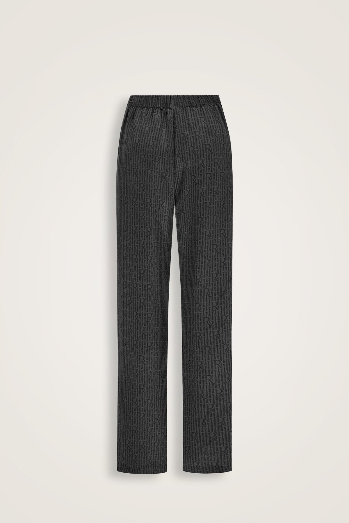 İmannoor x Rawdah Monogram Siyah İpek Pantolon