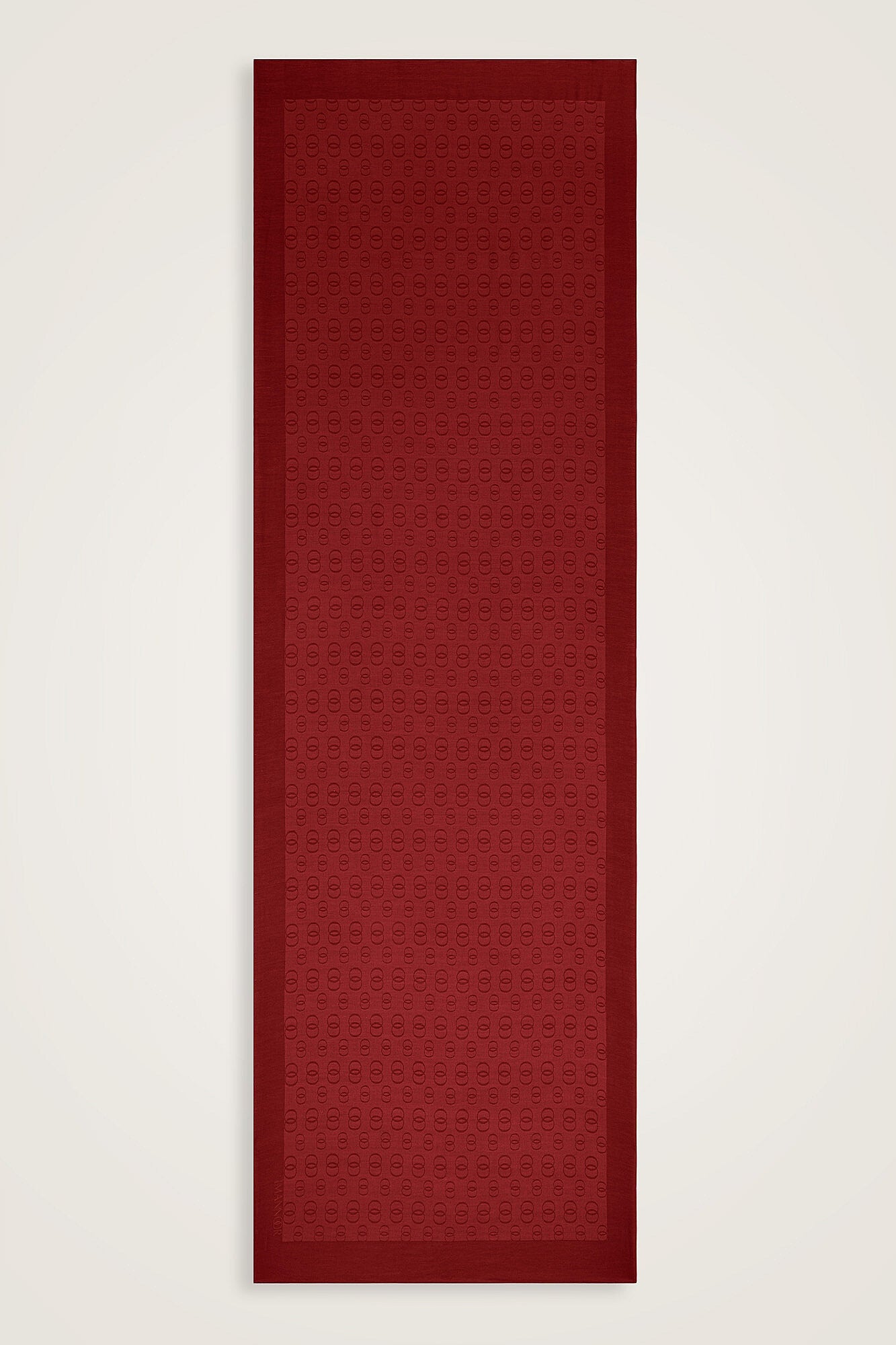 Zincir Desen Bordo Pamuk İpek Şal 70x210