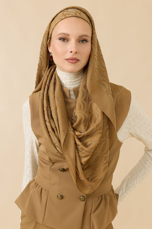 Bambunoor Khaki Naia Cotton Shawl