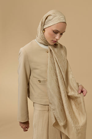 Bambunoor Antique Beige Naia Cotton Shawl