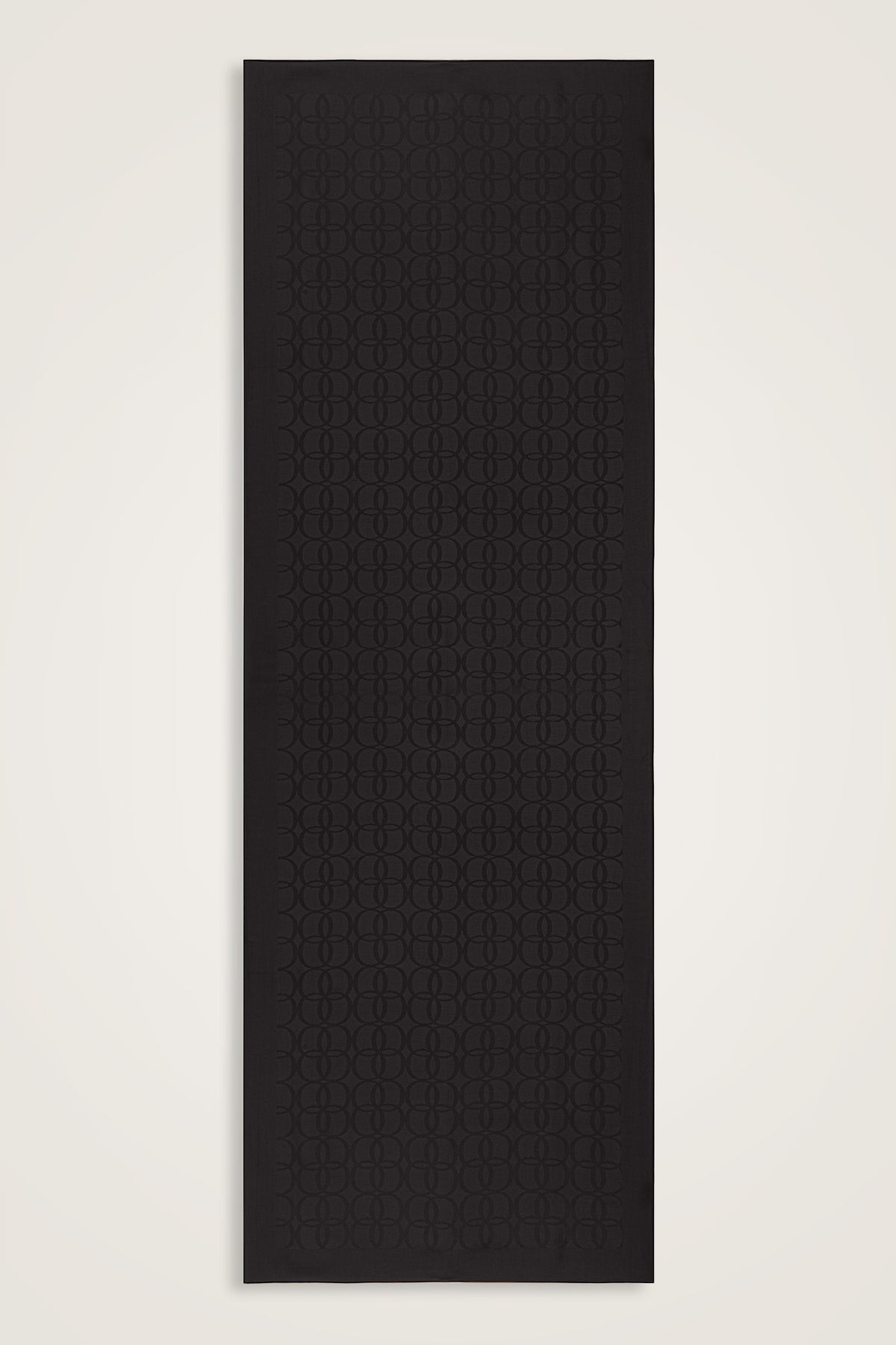 Yonca Logo Siyah Monogram Jakar Naia Jakar İpek Şal 70x210