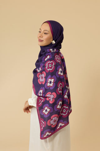 Menekşe Mor Floş Ekosel Şal 70x210