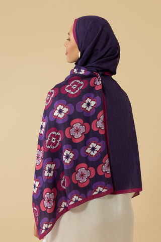 Menekşe Mor Floş Ekosel Şal 70x210