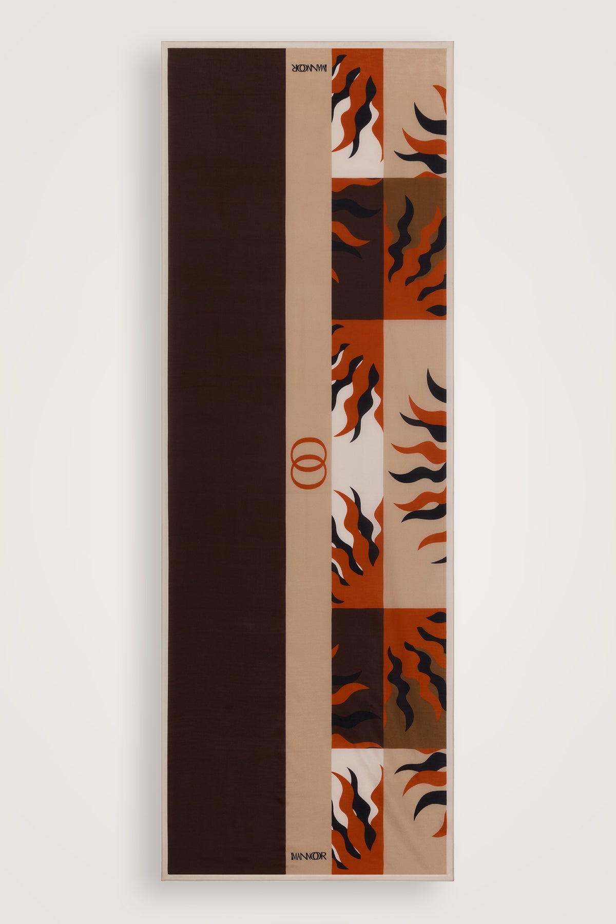 Güneş Bordür Karamel Floş Ekosel Şal 70x210