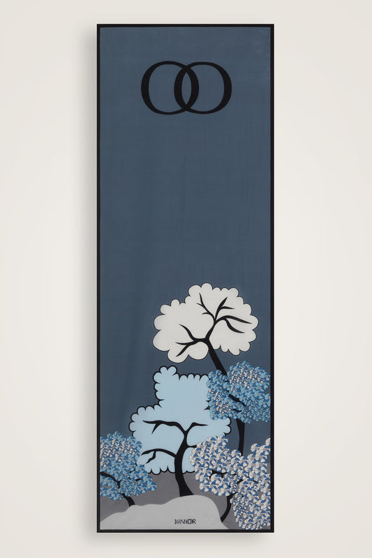 Sakura Gri Floş Ekosel Şal 70x210