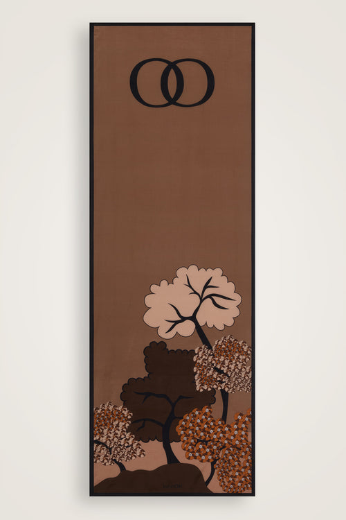 Sakura Kahverengi Floş Ekosel Şal 70x210