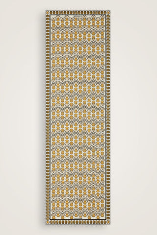 Lale Vazo Sarı Pamuk İpek Şal 70x210