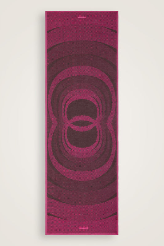 Hare Fuşya Pamuk Vual Şal 70x210