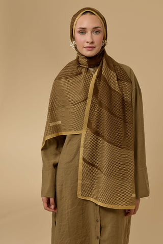 Hare Hardal Pamuk Vual Şal 70x210