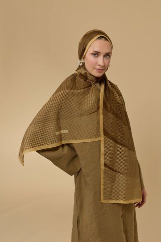 Hare Hardal Pamuk Vual Şal 70x210