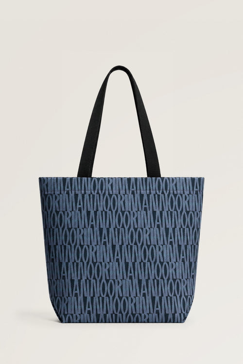 Monogram İndigo Koton Çanta
