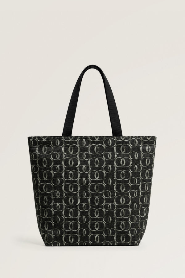 Woven Noor Anthracite Cotton Bag