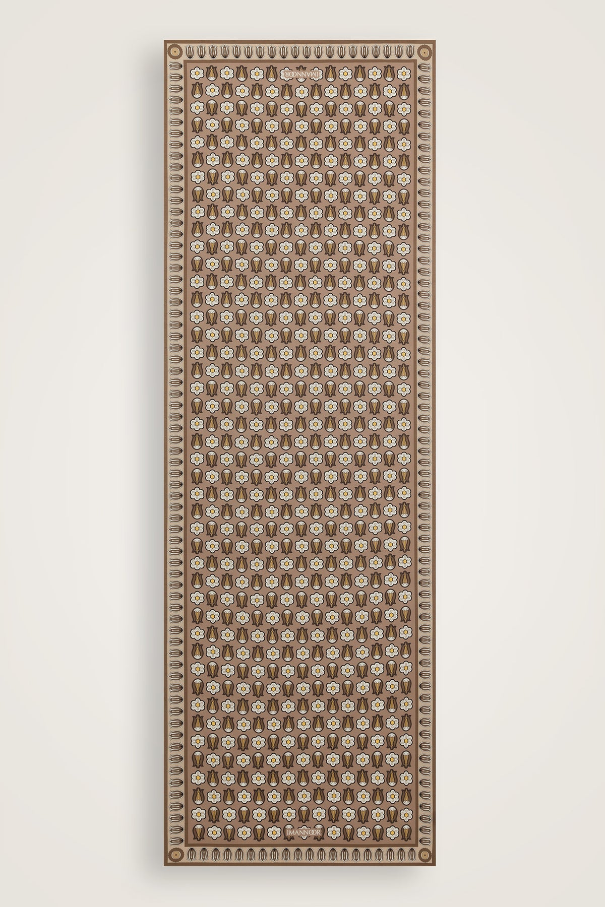 Ters Lale Bej Pamuk İpek Şal 70x210