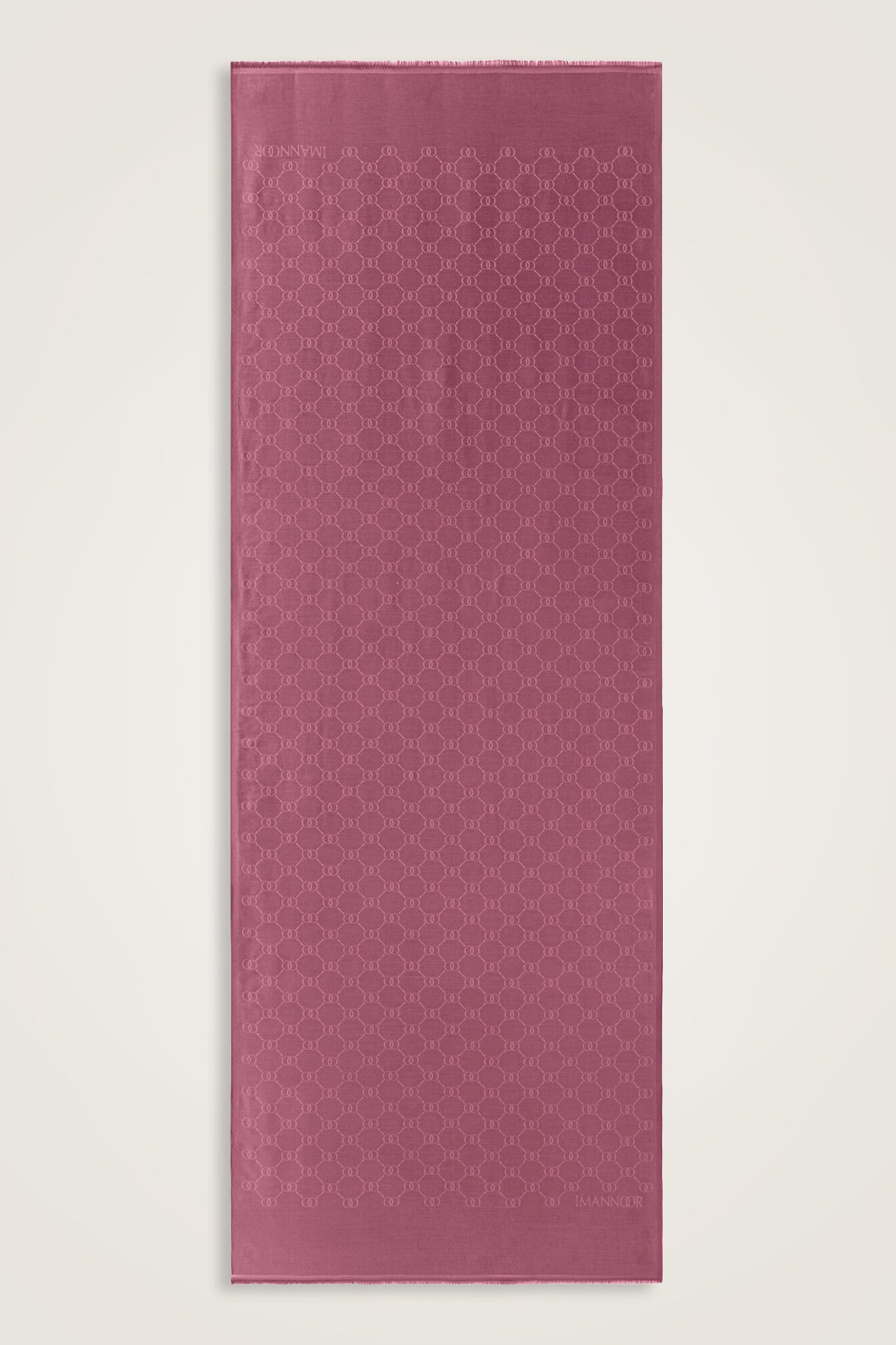 Noor Petek Şeker Pembe Jakarlı İpek Şal 70x200
