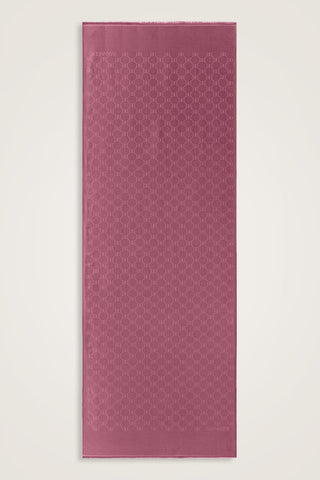 Noor Petek Şeker Pembe Jakarlı İpek Şal 70x200