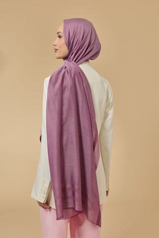 Bordür İman I Şeker Pembe Modal İpek Şal 70x200