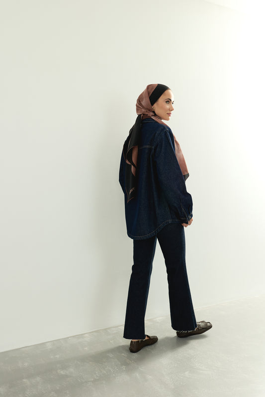 Koyu Lacivert Denim Pantolon