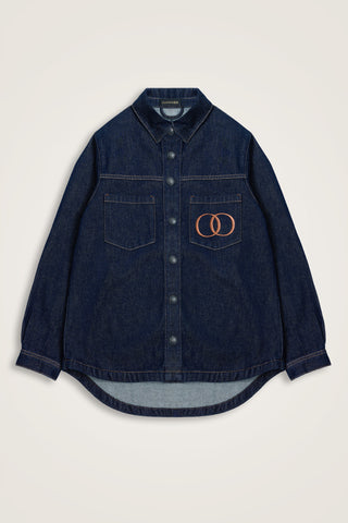 Koyu Lacivert Denim Gömlek