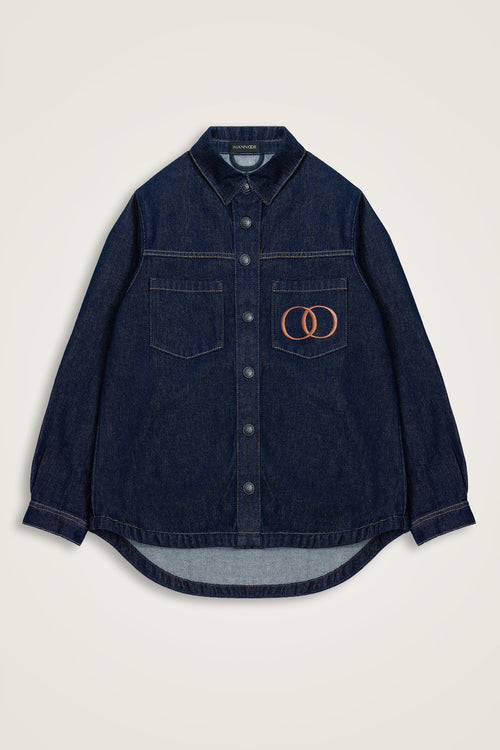 Koyu Lacivert Denim Gömlek
